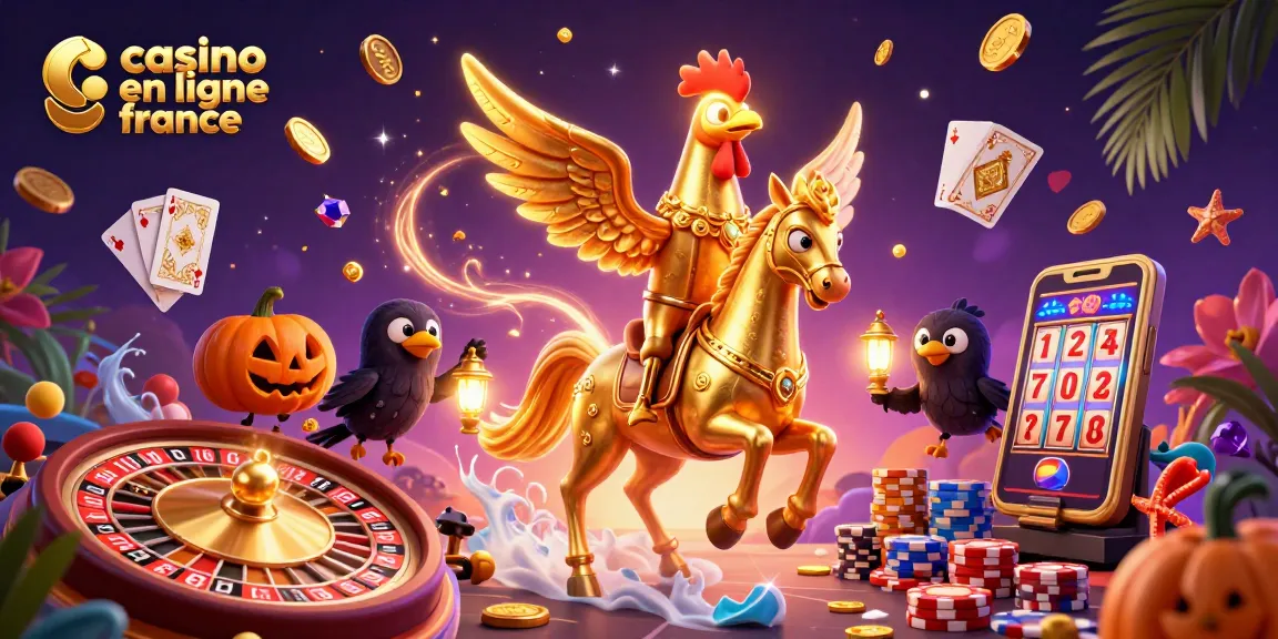 Gagnez avec le casino en ligne France : une illustration mettant en scène une ambiance ludique et colorée.