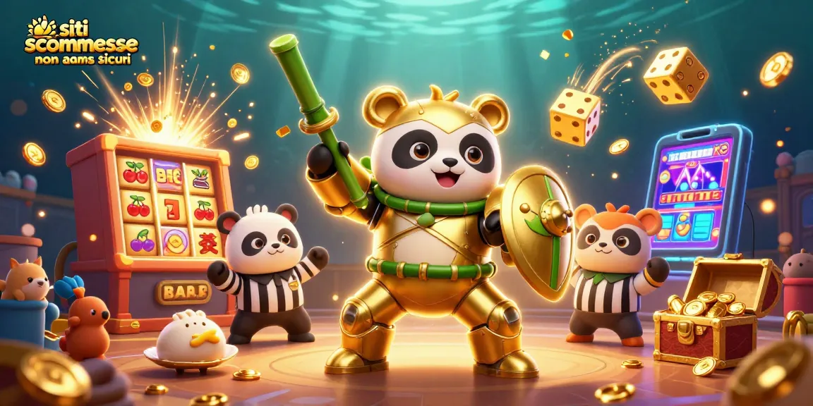 Visualizza un panda meccanico in azione per i siti scommesse non aams sicuri, riempiendo il mondo di energia.