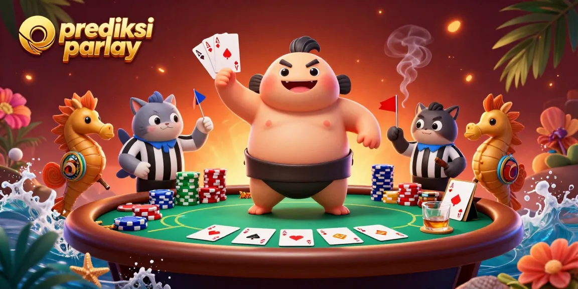 Engage in prediksi parlay betting with an exciting underwater poker scene featuring animated characters.