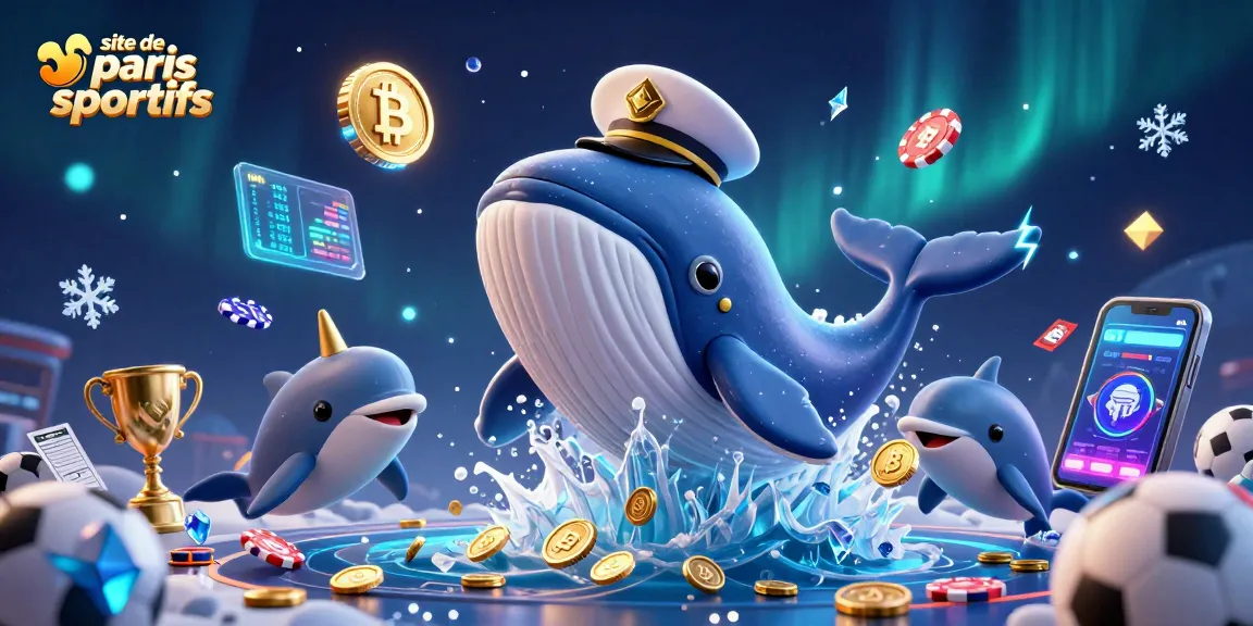 Plonger dans l'univers du site de paris sportifs avec une illustration ludique de personnages marins et des éléments de pari.
