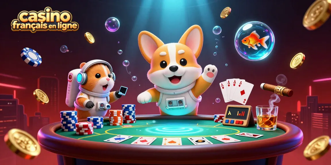 Jouer au casino français en ligne dans un décor spatial captivant avec des personnages animés.