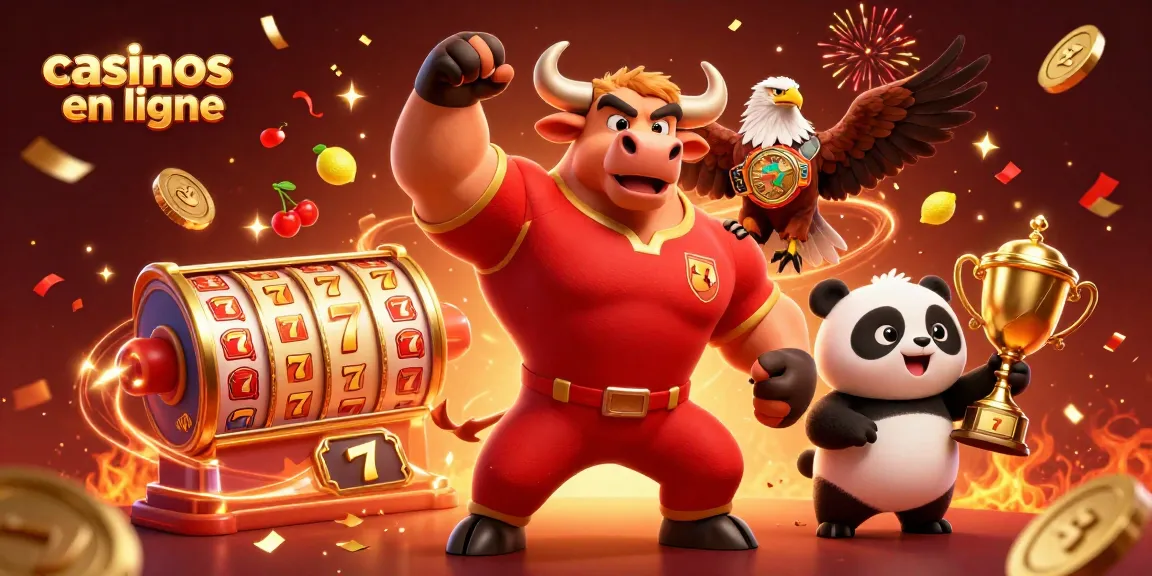 Gagnez en jouant dans des casinos en ligne avec un taureau musclé et des symboles dorés.