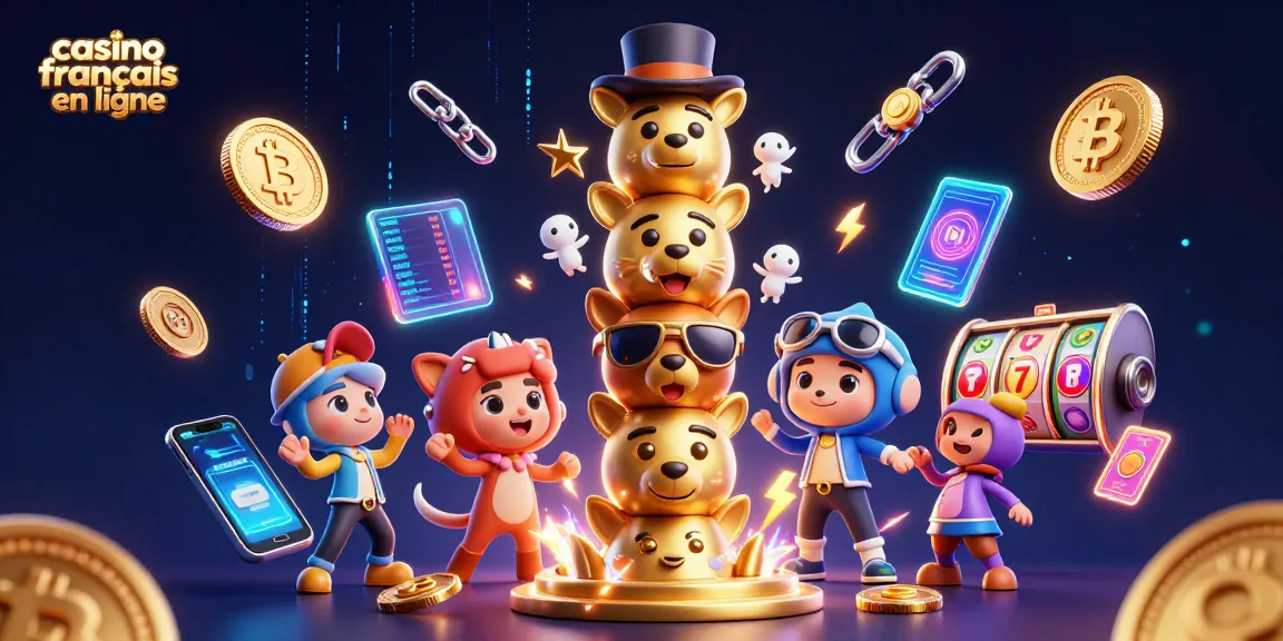 Profitez d'une expérience immersive au casino français en ligne, avec un totem animé et des éléments de jeu.