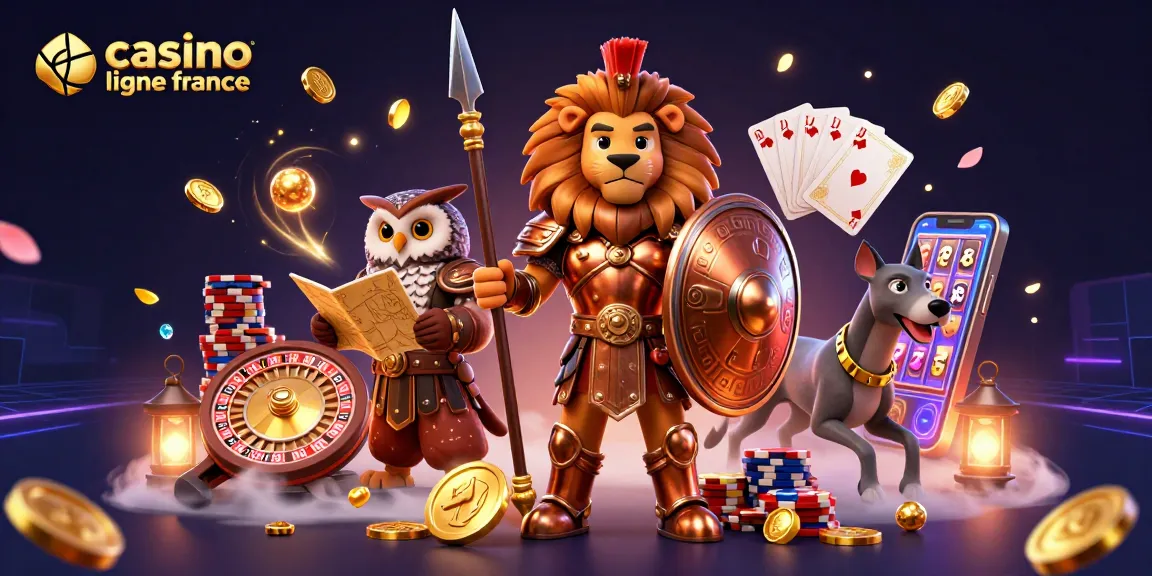 Gagnez avec casino en ligne France, lion héroïque et richesse en jeu.