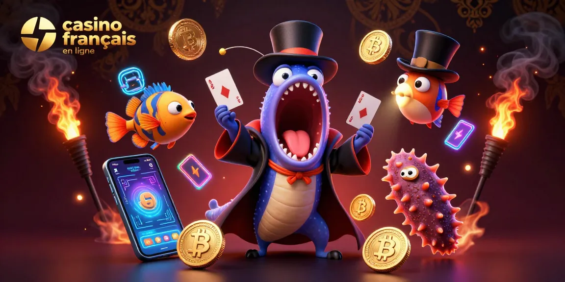 Participer à des jeux captivants dans un casino français en ligne avec une illustration magique sous-marine.