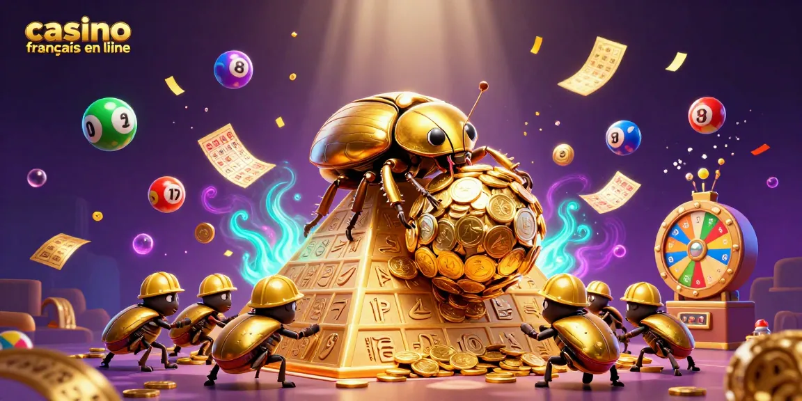 Jouez à des jeux captivants sur des casinos français en ligne avec des pièces d'or et des symboles de chance.