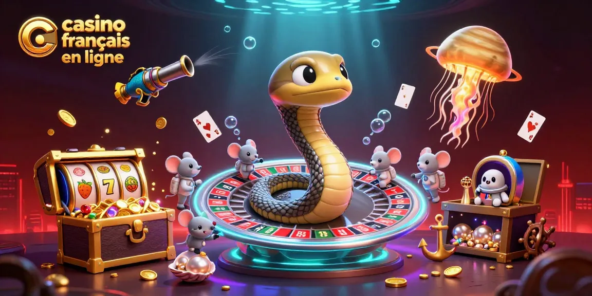 Pariez dans un casino français en ligne avec un serpent de Saturne géant et des astronautes joueurs.