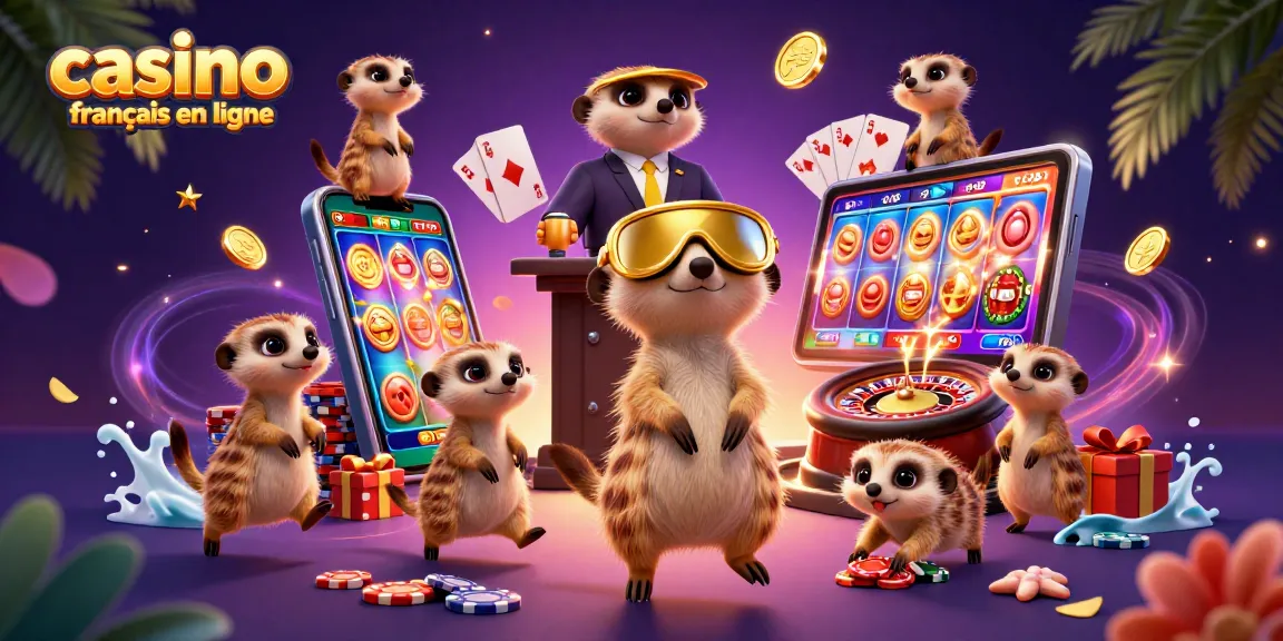 Découvrez le casino français en ligne géré par une colonie de suricates animés. Jouez et gagnez !