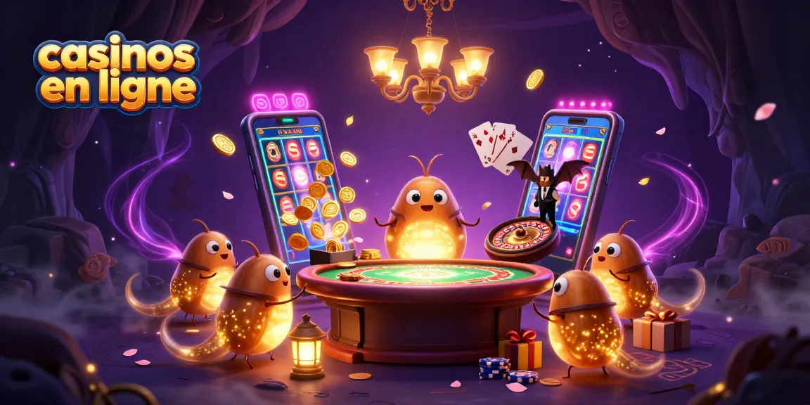Jouez aux casinos en ligne avec des vers luisants illuminant un casino magique!