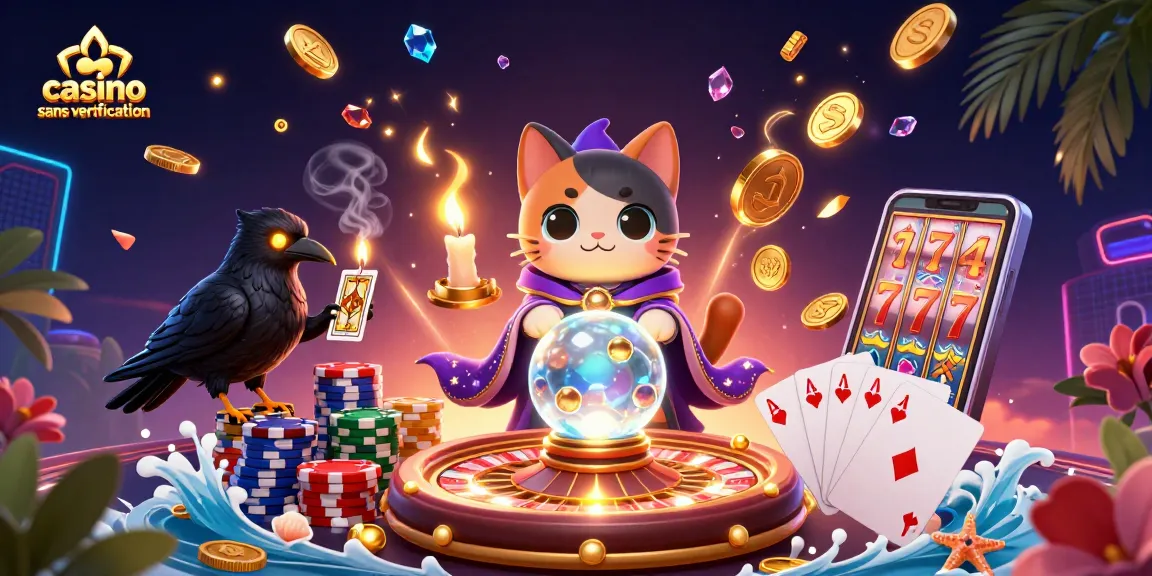 Actions de jeu captivantes au casino sans vérification avec une ambiance mystique.