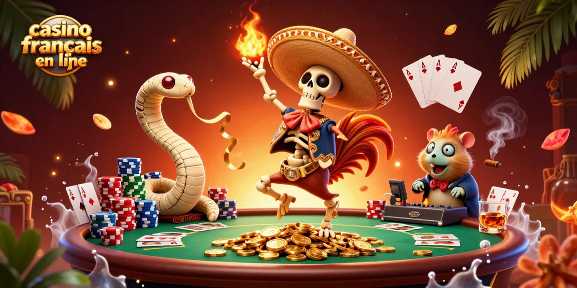 Jouez à casino francais en ligne avec des personnages amusants dans une scène flashy.