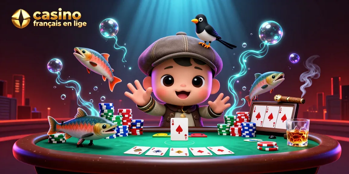 Plongez dans l'univers du casino français en ligne avec cette scène ludique pleine de détails.