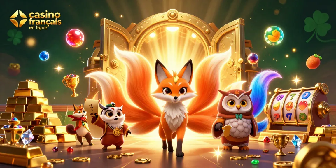 Gagnez des jackpots sur le casino français en ligne avec une illustration riche en couleurs et en détails.