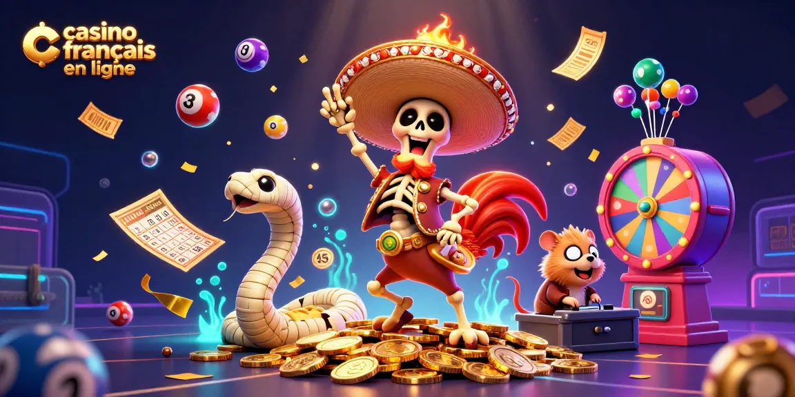 Participez à un casino français en ligne captivant avec des personnages animés et des éléments de jeu palpitants.